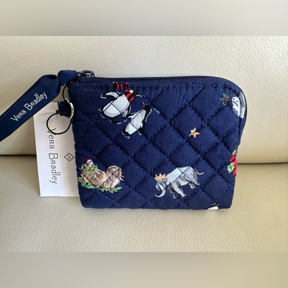 🐧❄️ NWT Vera Bradley Coin Purse in Snow Globe Motifs ❄️🐧